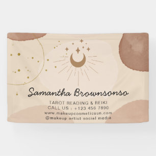 Banderoles LECTURE DE TAROT & REIKI Tonalité terrestre neutre