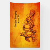 Banderoles L'écureuil en Automne, Bon thanksgiving ! (Verticale)