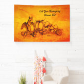 Banderoles L'écureuil en Automne, Bon thanksgiving ! (Insitu)