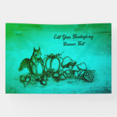 Banderoles L'écureuil en Automne, Bon thanksgiving ! (Horizontal)