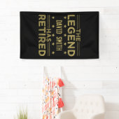 Banderoles Légende à la retraite customisée (En situation)