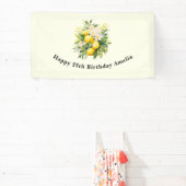 Banderoles Lemon Bouquet with White Blossoms Birthday (Insitu)