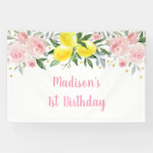 Banderoles Lemonade Sunshine Rose Or Floral Anniversaire (Horizontal)