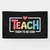 Banderoles L'enseignant leur apprend à être gentil à l'école (Horizontal)