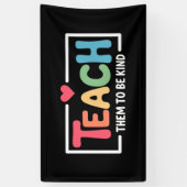 Banderoles L'enseignant leur apprend à être gentil à l'école (Vertical)