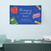 Banderoles L'enseignement est une oeuvre de coeur Enseignant  (Salon professionnel)