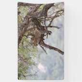 Banderoles Leopard sur un arbre (Vertical)