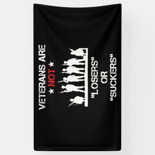 Banderoles Les Anciens Combattants Ne Sont Pas Perdants Ou Su (Vertical)