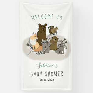Banderoles Les animaux de forêt des Baby showers des bois so