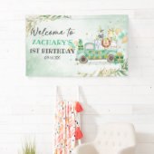 Banderoles Les Animaux de Wild One, verdure dorée pour un Saf (En situation)