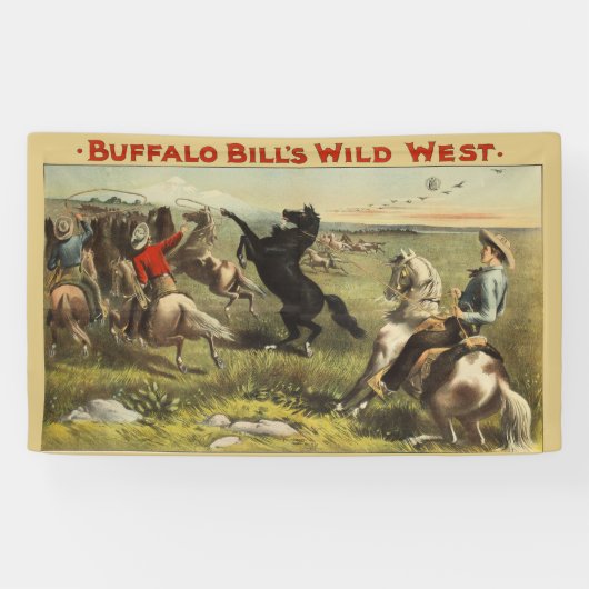 Banderoles Les Chevaux de l'Ouest sauvage de Buffalo Bill (Horizontal)