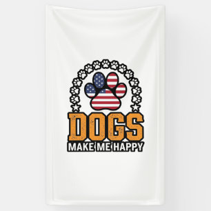 Banderoles Les chiens me rendent heureux Chemise vintage à pa