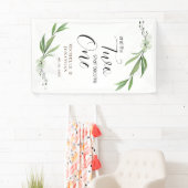 Banderoles Les Deux Deviendront Un Mariage Floral De Verdure (En situation)