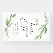 Banderoles Les Deux Deviendront Un Mariage Floral De Verdure (Horizontal)