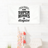 Banderoles Les Enseignants Sont De Super Héros En Disque (En situation)