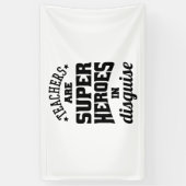 Banderoles Les Enseignants Sont De Super Héros En Disque (Vertical)