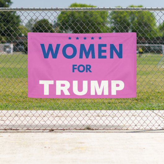 Banderoles Les Femmes Pour Trump (En situation)
