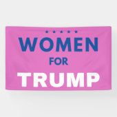 Banderoles Les Femmes Pour Trump (Horizontal)