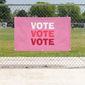 Banderoles Les femmes votent pour une campagne électorale ros (En situation)