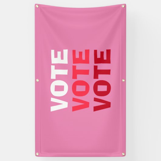 Banderoles Les femmes votent pour une campagne électorale ros (Vertical)