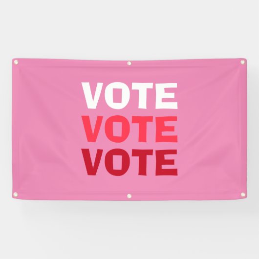 Banderoles Les femmes votent pour une campagne électorale ros (Horizontal)