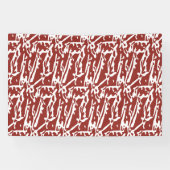 Banderoles Les formes abstraites rouge et orange se mélangent (Horizontal)