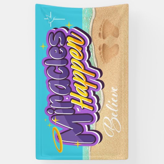 Banderoles Les miracles arrivent (Vertical)