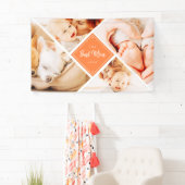 Banderoles Les photos de Best Maman Ever Modern Custom (En situation)