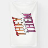 Banderoles Les Prononononononononononiques Lesbiennes Ils (Vertical)