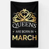 Banderoles Les Reines Sont Nées En Mars I (Vertical)