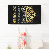 Banderoles Les Reines Sont Nées En Octobre I (En situation)