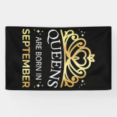 Banderoles Les Reines Sont Nées En Septembre I (Horizontal)