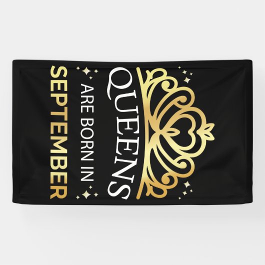 Banderoles Les Reines Sont Nées En Septembre I (Horizontal)