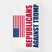 Banderoles Les Républicains contre Trump et le drapeau améric (Vertical)