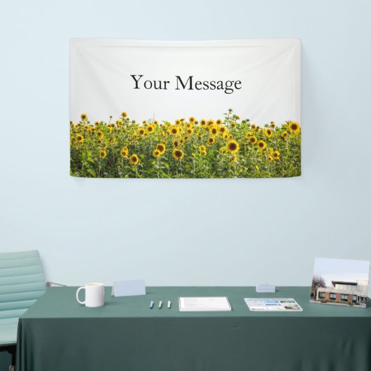 Banderoles Les tournesols dans un champ (Salon professionnel)