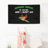 Banderoles Les vacances de printemps s'arrêtent et je dois pa (En situation)