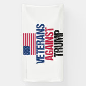 Banderoles Les vétérans contre le drapeau américain Trump (Verticale)
