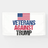 Banderoles Les vétérans contre le drapeau américain Trump (Horizontal)