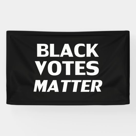 Banderoles Les votes noirs comptent - noir blanc (Horizontal)