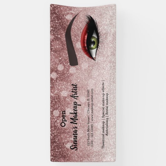 Banderoles Les yeux rouges clignotent | maquillage (Vertical)