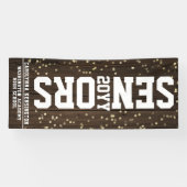 Banderoles LETTRE BOÎTE DE DIPLÔME CONFÈTE EN BOIS rustique (Horizontal)