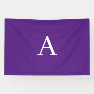 Banderoles Lettre initiale Monogramme Style moderne violet