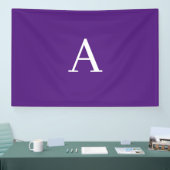 Banderoles Lettre initiale Monogramme Style moderne violet (Salon professionnel)