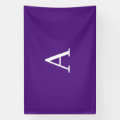 Banderoles Lettre initiale Monogramme Style moderne violet (Verticale)