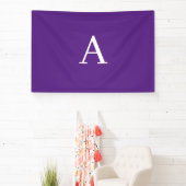 Banderoles Lettre initiale Monogramme Style moderne violet (Insitu)