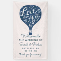 Lettre main Marine Hot Air Balloon Mariage Bienven