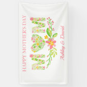 Banderoles Lettres florales colorées (Vertical)