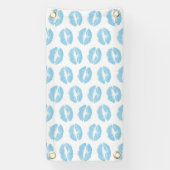 Banderoles Lèvres Bleues, Motif De Lèvres, Bleu, Baiser (Verticale)