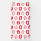 Banderoles Lèvres rouges et roses, Motif des lèvres, bâton à  (Verticale)
