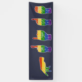Banderoles LGBT Parties scintillant Rainbow ASL Pride (Vertical)